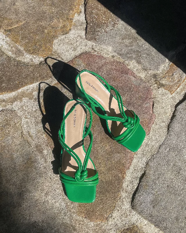 Versatile Heeled Sandals for Any Occasion---Wild Side Slingback Heel - Emerald