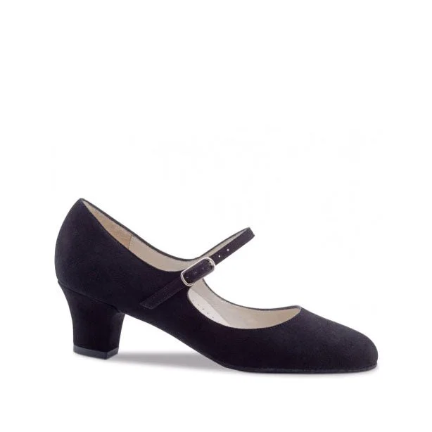 Affordable Suede Ankle Pumps for All-Day Wear--Werner Kern: Ashley 45 | Black Suede | 1.75" Stellina