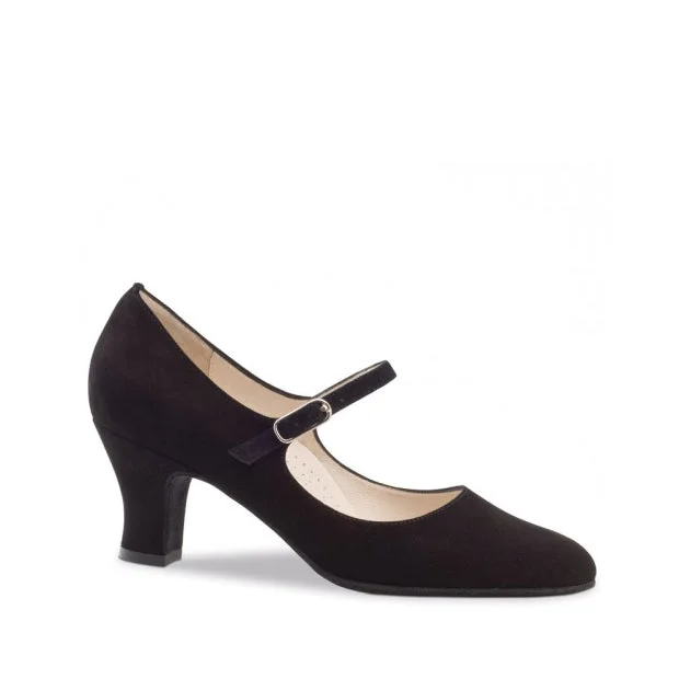 Affordable Suede Ankle Pumps for All-Day Wear--Werner Kern: Ashley 60 | Black Suede | 2.25" Stella