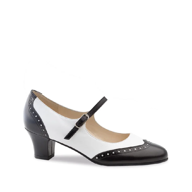 Versatile Heeled Sandals for Any Occasion---Werner Kern: Emma 45 | Black & White | 1.75" Stellina