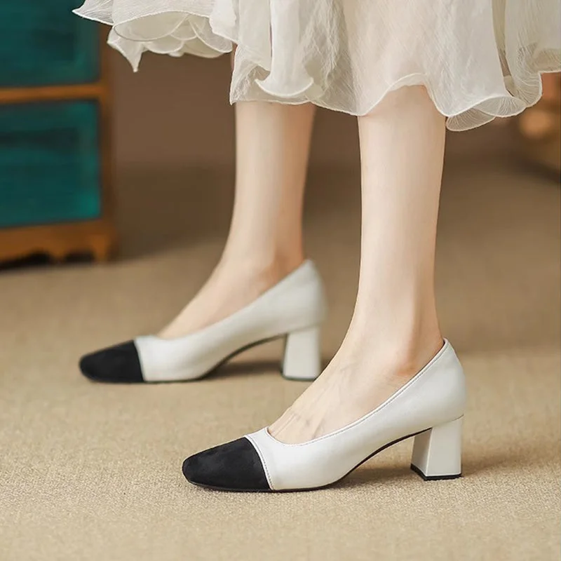 Women Fashion Minimalist Mid Heel Dress Pumps---Elegant Evening Heels for Weddings and Parties