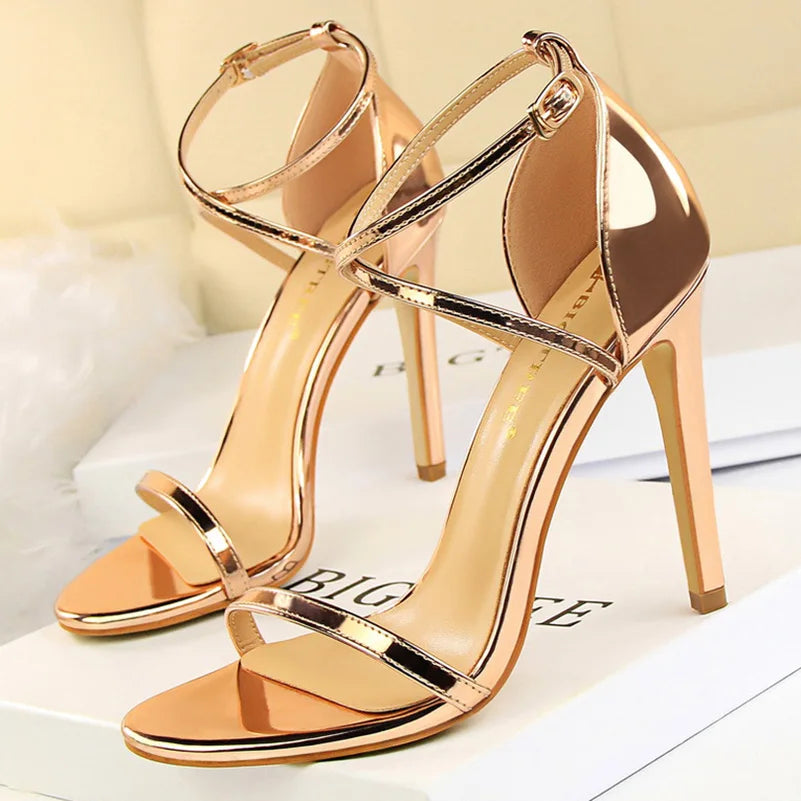 Trendy Chunky Heel Pumps for Casual Wear--Women Fetish 8cm 11cm High Heels Summer Mid Low Heels Champagne Gold