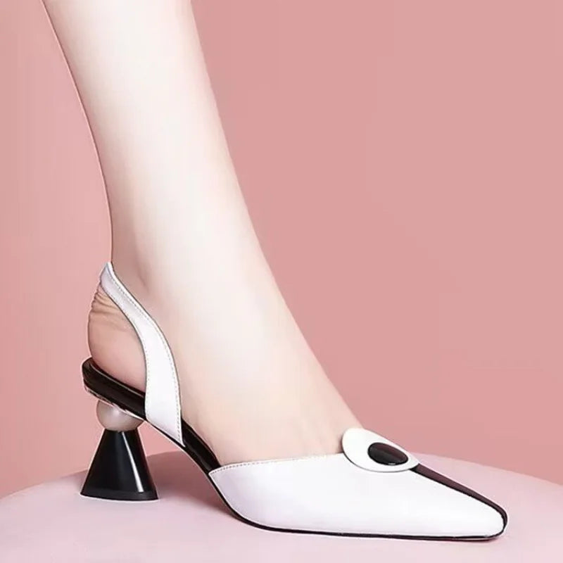 Women Sweet Pink Comfort European Stylish Bow Tie Square Heel---Charming Bow Pumps for a Cute and Stylish Look