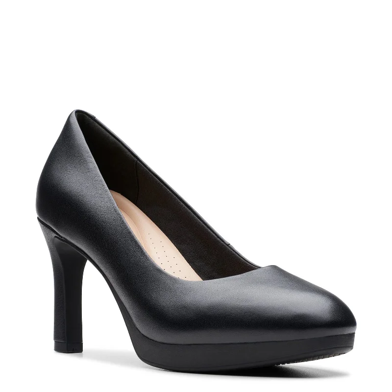 Women's Clarks, Ambyr 2 Braley Pump---Fashionable Kitten Heels for Date Night