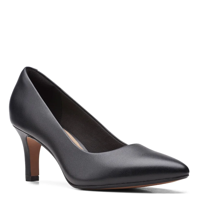 Women's Clarks, Illeana Tulip Pump---Fashionable Kitten Heels for Date Night