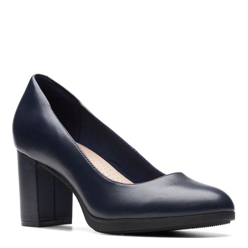 Women's Clarks, Bayla Skip Pump---Fashionable Kitten Heels for Date Night