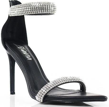 Versatile Dress Heels for Formal and Casual Wear---Women's Dressy Heel with Rhinestone - BLAKE11