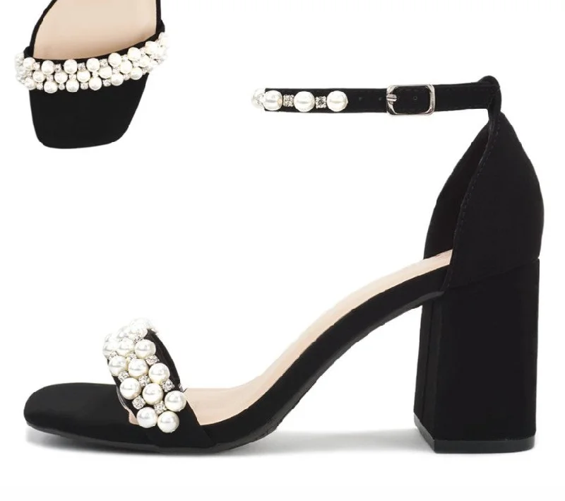 Women's Heel with Pearl - KOYAS---Fashionable Kitten Heels for Date Night