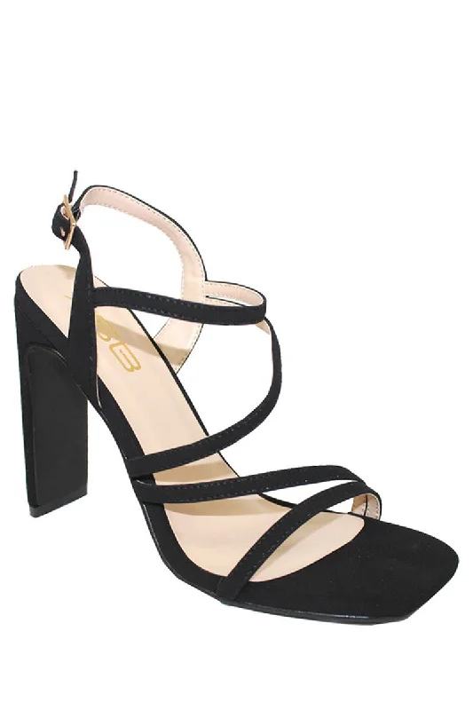 Stylish Open Toe Heels for Summer--Women's Open Toe Strap Heel - ALLY4N