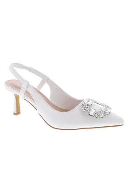 Affordable Rhinestone Pumps for a Dazzling Look---Women's Pointy Toe Heel with Rhinestone - BETTY3