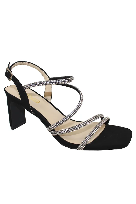 Women's Strappy Rhinestone Heel - NYRA7---Affordable Strappy Platform Heels with Premium Quality