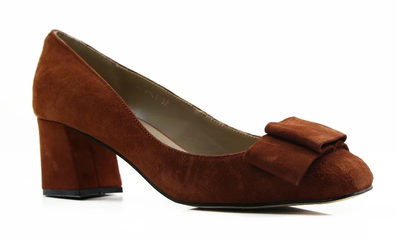 Affordable Suede Ankle Pumps for All-Day Wear--Womens Zasel Anne Ladies Brown Coffee Comfortable Suede Low Heels Shoes