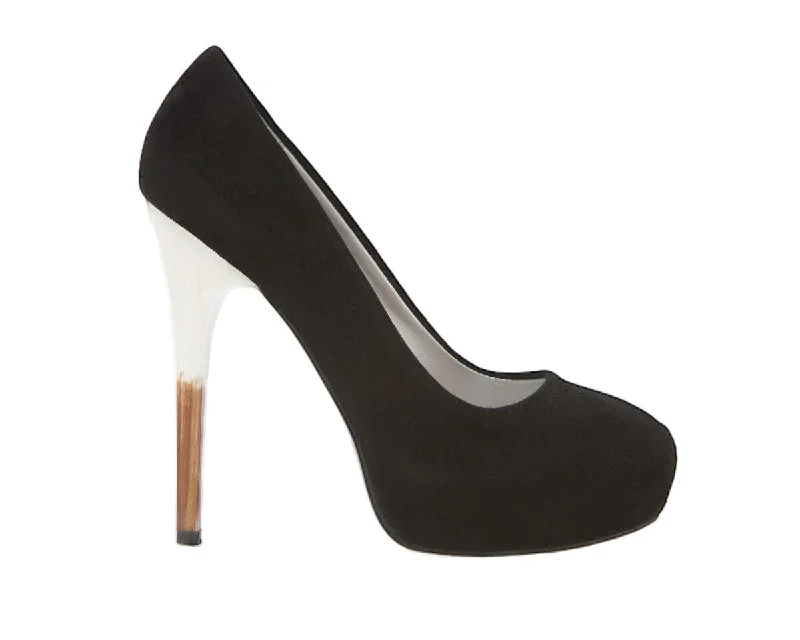 Affordable Suede Ankle Pumps for All-Day Wear--Womens Zasel Layla Black Suede Leather High Stiletto Heels Races Shoes