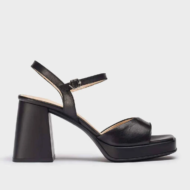 Versatile Heeled Sandals for Any Occasion---Wonders Beatle High Heel - Black