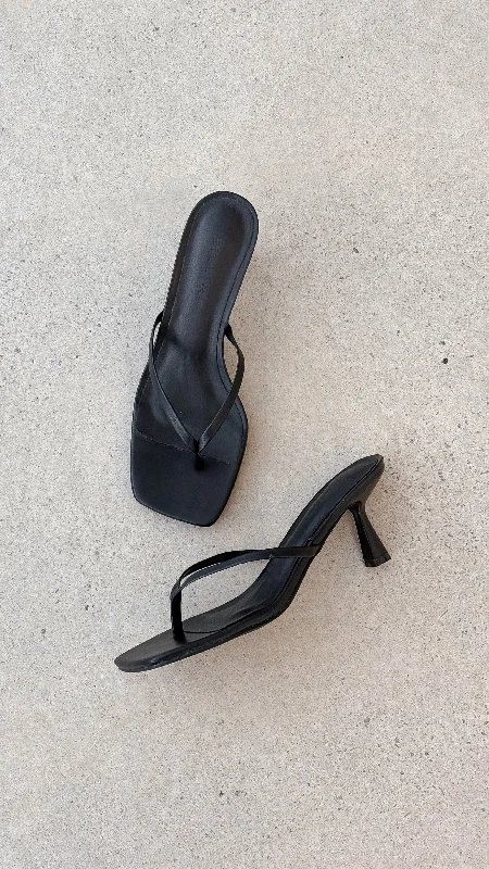 Stiletto Heel Pumps with Perfect Fit--Xami Heel - Black-Fashionable & Classic