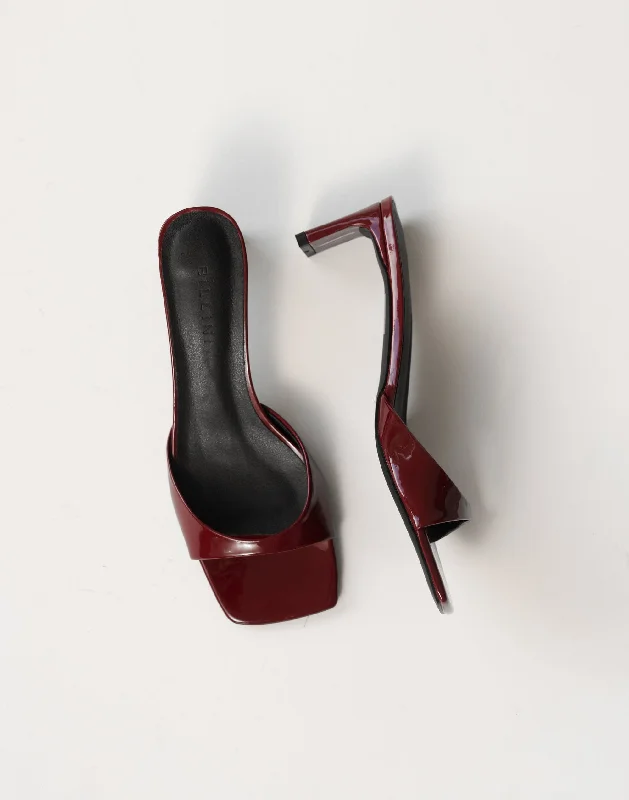 Stiletto Heel Pumps with Perfect Fit--Yadira Heels (Cherry Red Patent) - By Billini-Fashionable & Classic