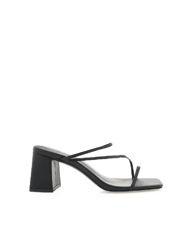 YAZMIN 2.0 - BLACK---Fashionable Kitten Heels for Date Night