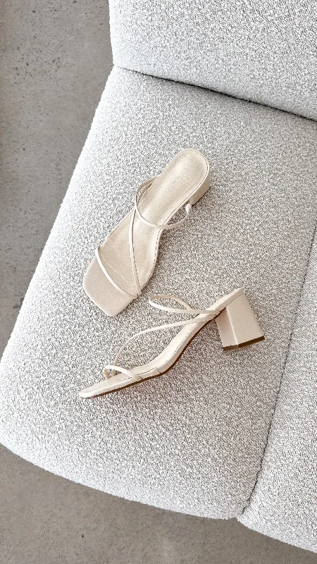 Stiletto Heel Pumps with Perfect Fit--Yazmin Heel 2.0 - Butter Cream-Fashionable & Classic