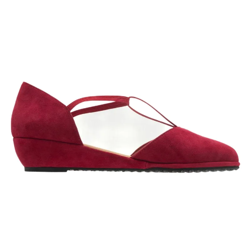 Affordable Suede Ankle Pumps for All-Day Wear--Yes Women's Patsy Red Suede