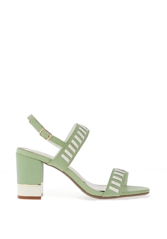 Versatile Heeled Sandals for Any Occasion---Zanni & Co Namdinh Block Heeled Shoe, Seaform