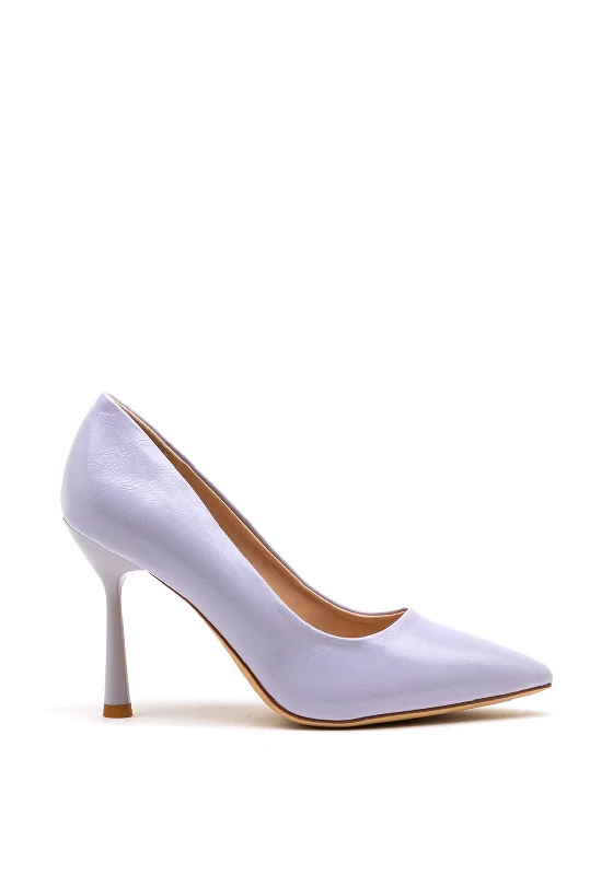 Stiletto Heel Pumps with Perfect Fit--Zen Collection Pointed Toe Court Shoes, Lilac-Fashionable & Classic