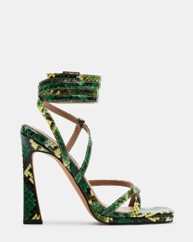 Versatile Heeled Sandals for Any Occasion---ZENNA GREEN