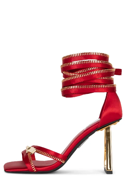 Versatile Heeled Sandals for Any Occasion---ZIPPED-UP