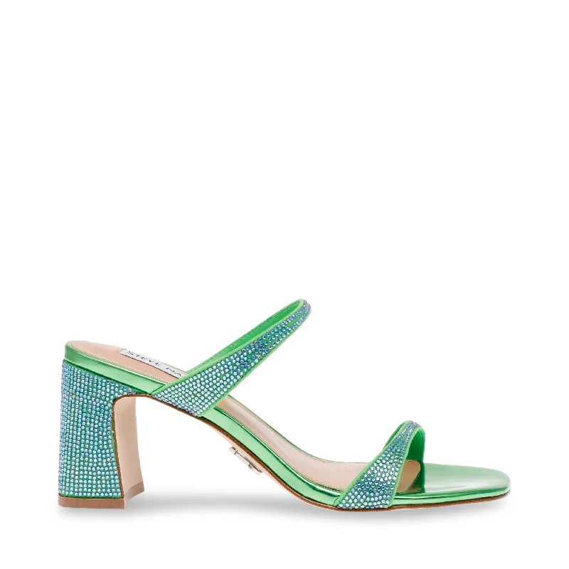 ZIYA-R GREEN/BLUE IRIDES---Fashionable Kitten Heels for Date Night