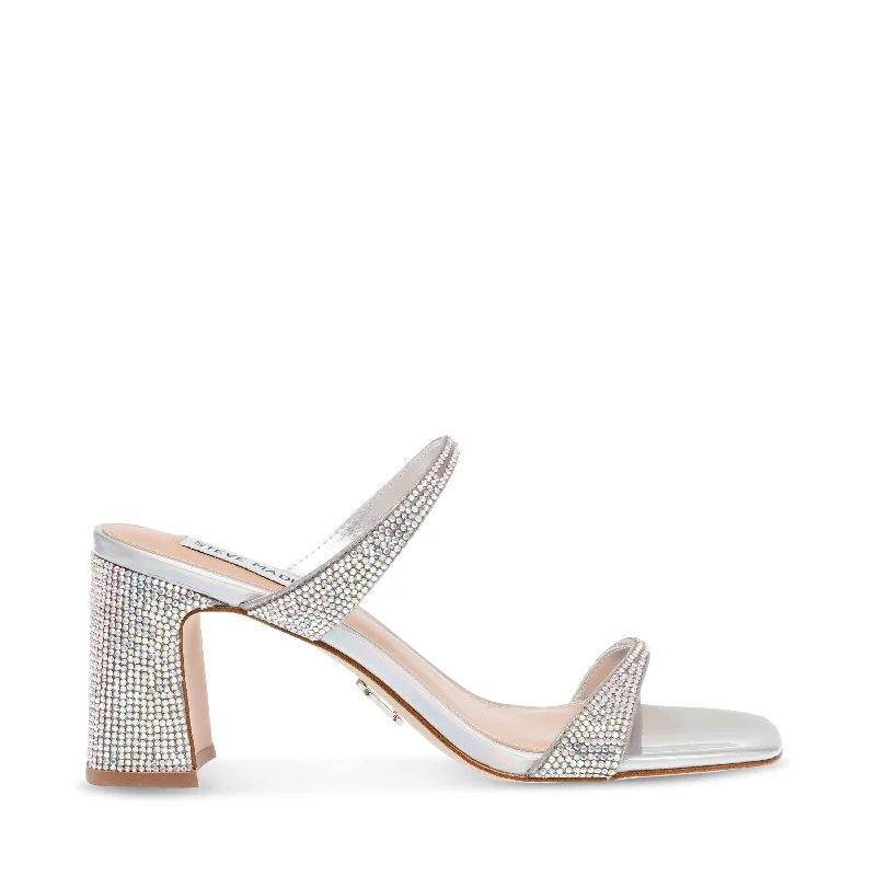 ZIYA-R SILVER IRIDESCENT---Fashionable Kitten Heels for Date Night