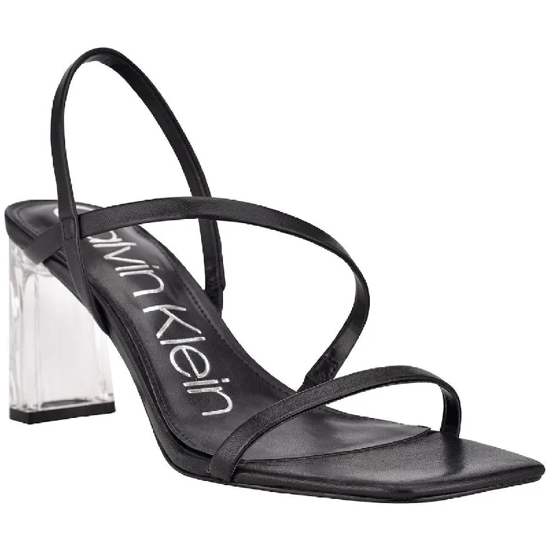 Trendy Chunky Heel Pumps for Casual Wear--Calvin Klein Womens Idina Cushioned Footbed Slingback Heels