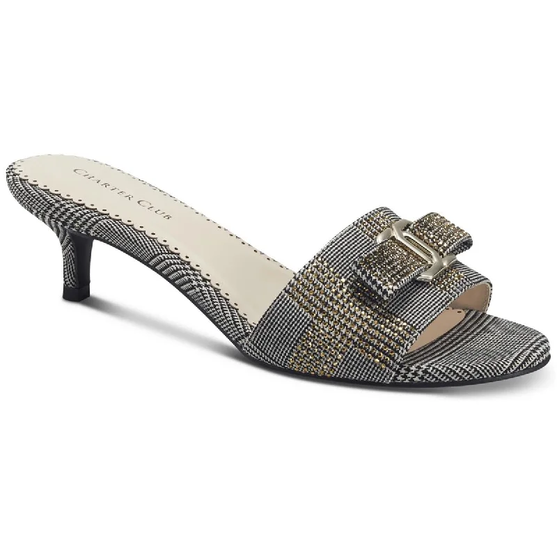 Stylish Slip-On Pumps for Quick Elegance---Charter Club Womens Tessa Embellished Slip On Heels