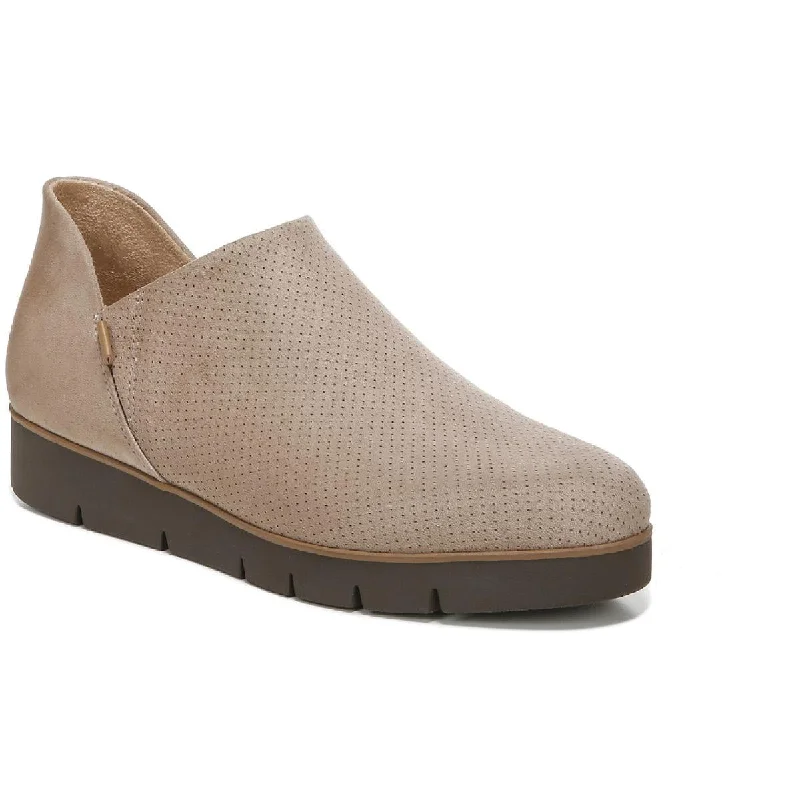 Affordable Suede Ankle Pumps for All-Day Wear--Dr. Scholl's Shoes Womens Whoa Faux Suede Almond Toe Slip-On Sneakers