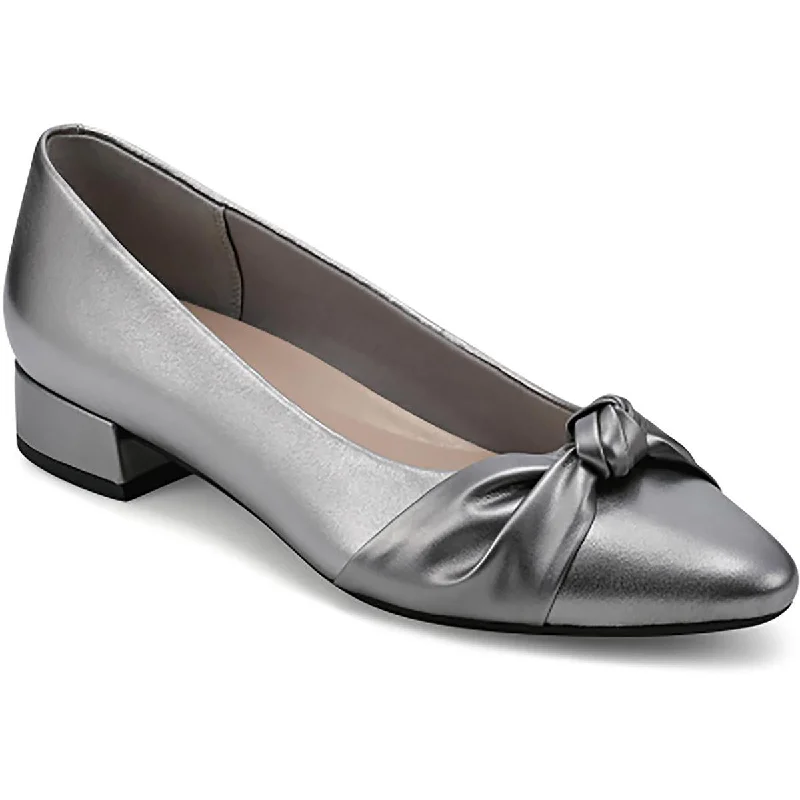 Stiletto Heel Pumps with Perfect Fit--Easy Spirit Womens Caster Knot-Front Pointed Toe Pumps-Fashionable & Classic