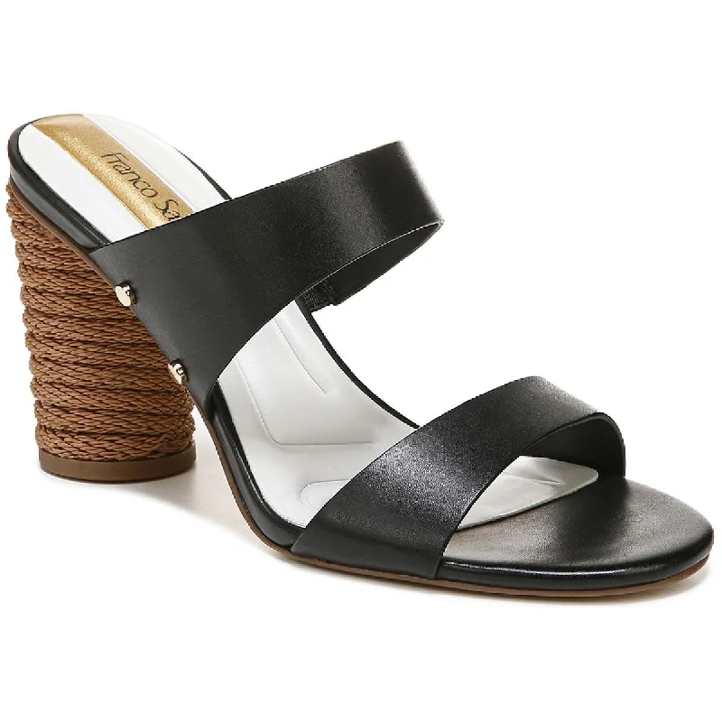 Franco Sarto Womens Olas Leather Slide Heels---Comfortable Leather Pumps for Office and Everyday Wear