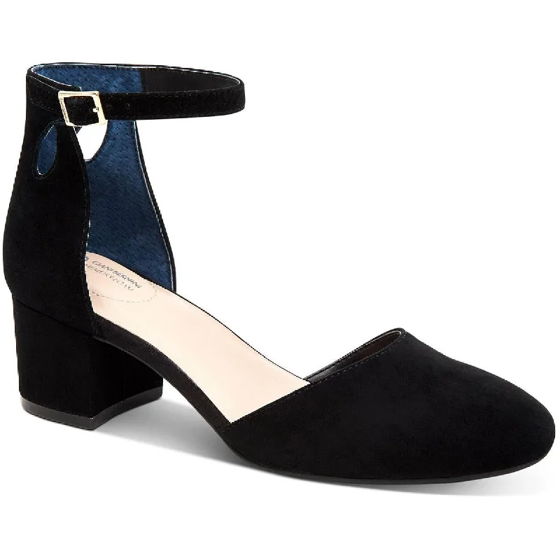 Stylish Ankle Strap Heels for Women--Giani Bernini Womens Izzeel Adjustable Ankle Strap Block Heels