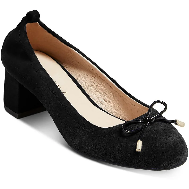 Affordable Suede Ankle Pumps for All-Day Wear--Jack Rogers Womens Miranda Suede Ballet Block Heels