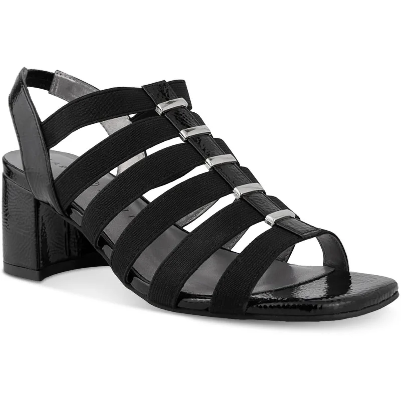 Stylish Open Toe Heels for Summer--Karen Scott Womens Yahnnie Open Toe Ankle Block Heel