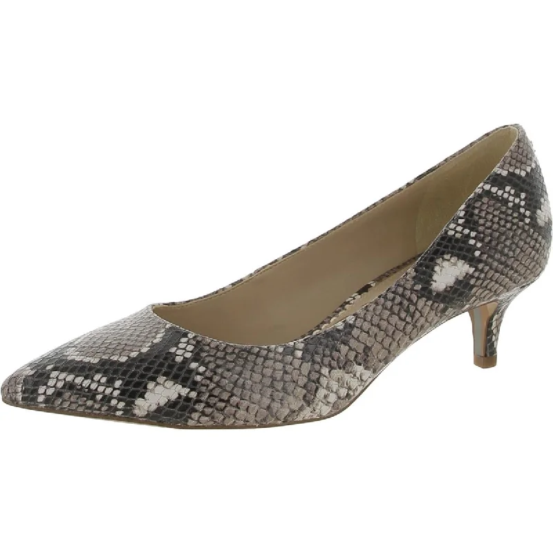 Taupe Snake Print Leather