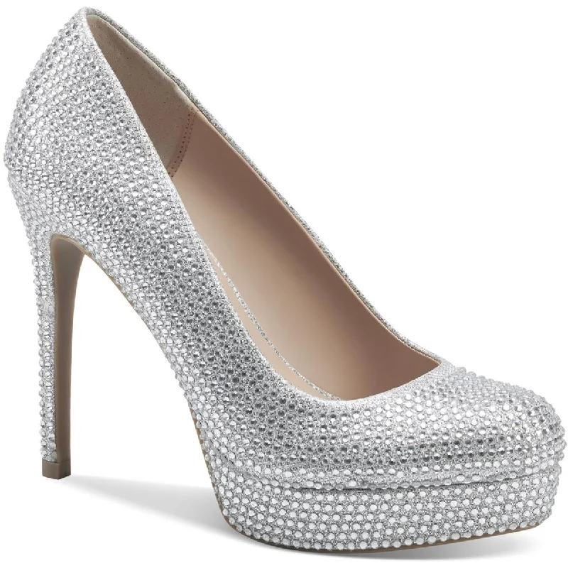 Affordable Rhinestone Pumps for a Dazzling Look---Thalia Sodi Womens Crista Platform Rhinestone Pumps