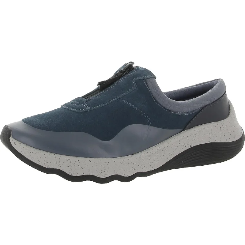 Affordable Suede Ankle Pumps for All-Day Wear--Clarks Womens Jaunt Way Suede Padded Insole Slip-On Sneakers