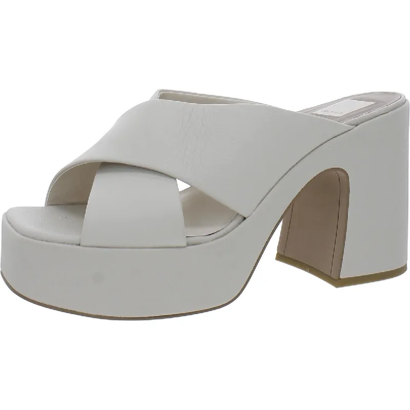 Dolce Vita Womens Leather Block Heel---Comfortable Leather Pumps for Office and Everyday Wear