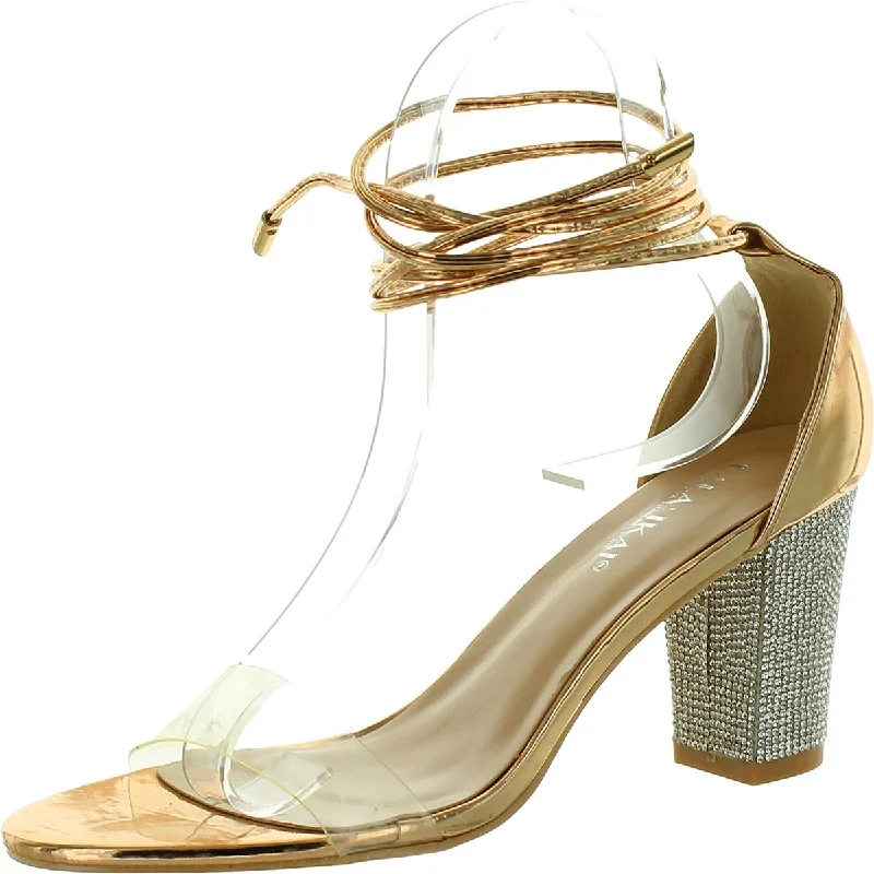 Affordable Rhinestone Pumps for a Dazzling Look---LALA IKAI Womens Rhinestone Mirrored Heels