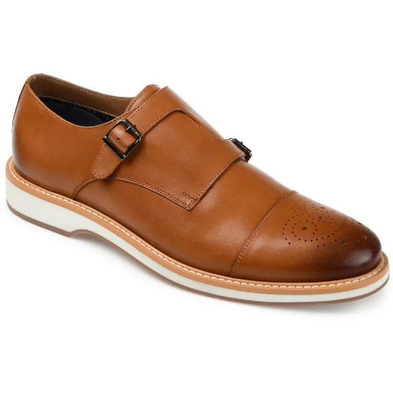 Thomas & Vine Mens Ransom Leather Strap Oxfords---Comfortable Leather Pumps for Office and Everyday Wear