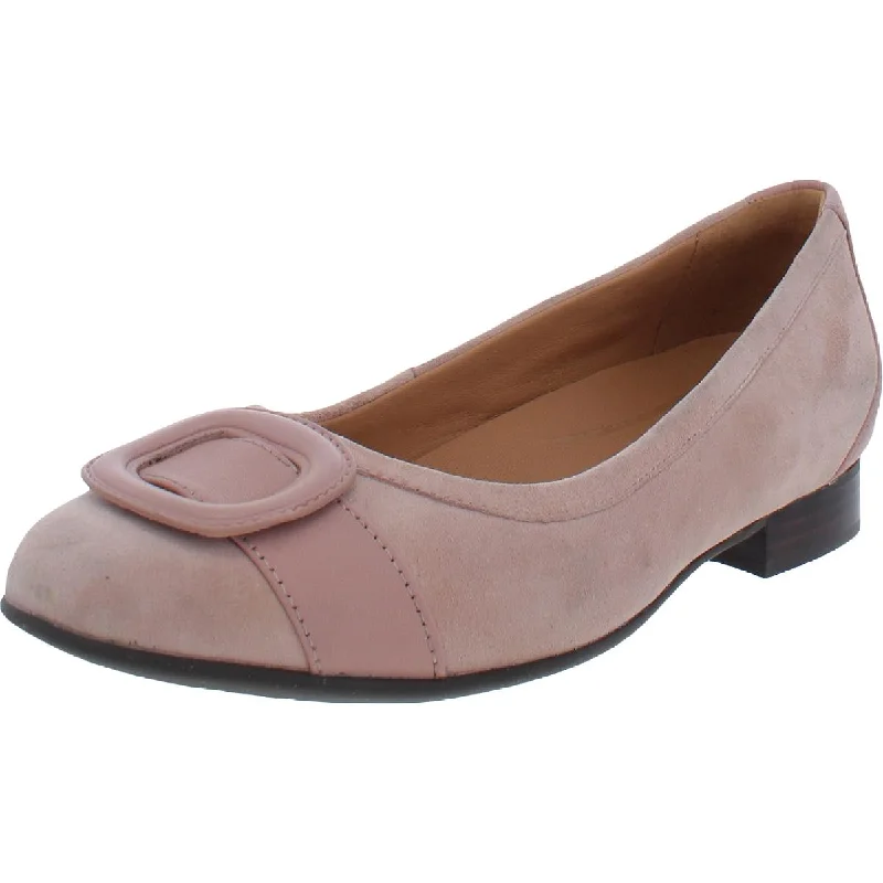 Affordable Suede Ankle Pumps for All-Day Wear--Unstructured by Clarks Womens Suede Heeled Ballet Flats