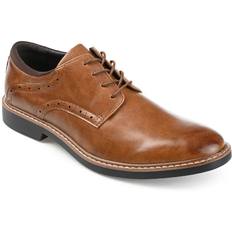 Vance Co. Mens IRWIN Faux Leather Lace up Oxfords---Comfortable Leather Pumps for Office and Everyday Wear