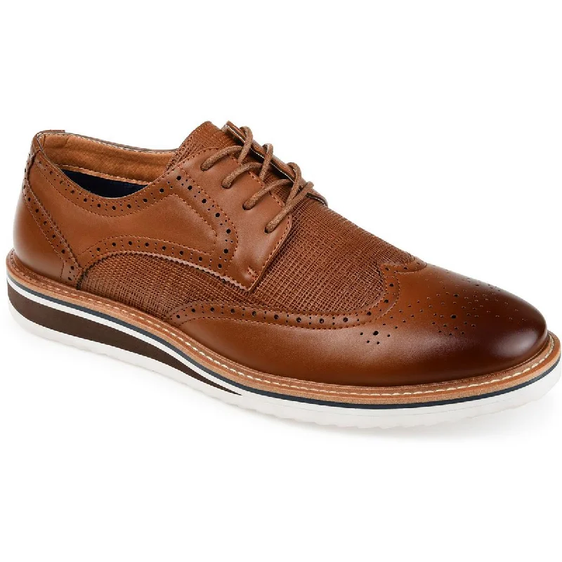 Vance Co. Mens Warrick Faux Leather Office Oxfords---Comfortable Leather Pumps for Office and Everyday Wear