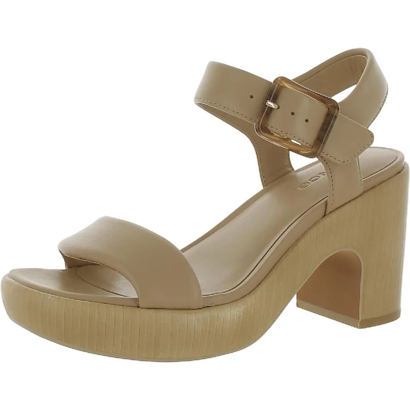 Versatile Heeled Sandals for Any Occasion---Vince Womens Noelle Buckle Man Made Block Heel