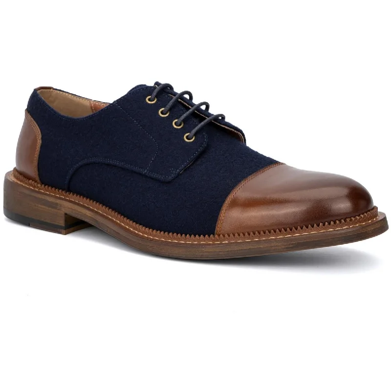 Vintage Foundry Co. Mens Leather Lace-Up Oxfords---Comfortable Leather Pumps for Office and Everyday Wear