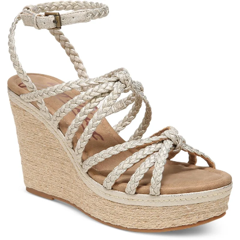 Zodiac Womens SHANA-ESPAD Braided Platform Wedge Heels---Durable Leather Braided Ankle Strap Heels with Premium Quality