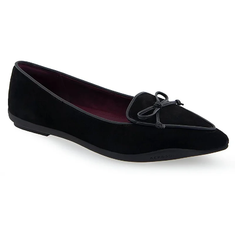 Affordable Suede Ankle Pumps for All-Day Wear--Aerosoles Womens Doran Suede Pointed Toe Ballet Flats